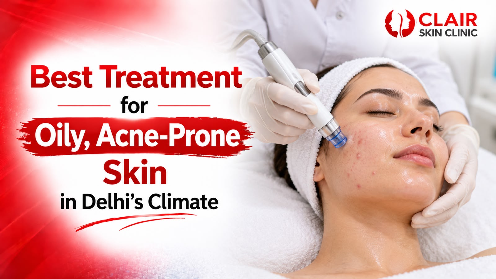 Best treatment for oily, acne-prone skin in Delhi's climate with dermatologist-recommended skincare and acne treatment